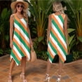 thumbnail image 3 of Psesaysky St. Patrick's Day Couples Matching Outfit Irish Flag Print Mens Dressy Shirts or Women Sleeveless Sundress with Pockets Flared Tank Dress and Short Sleeve Shirts, 3 of 7