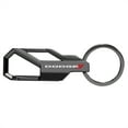 thumbnail image 2 of Dodge Logo Gunmetal Black Carabiner-style Snap Hook Metal Key Chain Keychain, 2 of 5