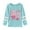 Blue, variant on Little Girls 6 7 Long Sleeve T-Shirt Valentine's Day Loose T Shirt, Sizes 5-6