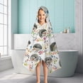 thumbnail image 6 of Cute Hedgehog and Mushroom Hooded Bath Towel，50"x30" for Ages 3 To 12 Kids, Quick Dry Lightweight Soft Microfiber Hood Beach Towel Cover Up for Kids, 6 of 7