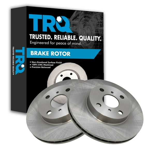 TRQ Front Brake Rotors Set Vented Fits Select 1998-2002 Chevrolet Prizm 1993-1997 Geo 1993-2002 Toyota Corolla