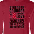 thumbnail image 4 of Inktastic Sickle Cell Awareness Strength Courage and Support Long Sleeve T-Shirt, 4 of 5