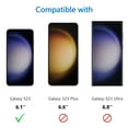 thumbnail image 5 of [2 Pack] Cnarery Samsung Galaxy S23 Screen Protector 6.1 Inch, 9H Tempered Glass Film, Fingerprint Unlock, Bubble Free, Scratch Resistant, Full Coverage, 5 of 6