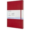 Moleskine Art Sketchbook, Hard Cover, A4 (8.25" x 11.75") Plain/Blank, Scarlet Red, 96 Pages