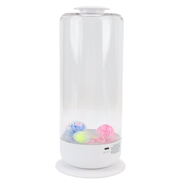 Lámpara De Medusas, 7 Colores Noche De Medusa, 3 Velocidades De Flujo De Agua, Luz De Medusas LED De Fantasía, Decoraciones De Lámparas De Mesa Para La Oficina En Casa,