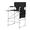 Black | 26" Seat Height, variant on Tcbosik Camping Directors Chair, Portable Folding Chair with Side Table, Artist Makeup Chair with Pocket, Footrest and Cup Holder for Picnic, Hiking, Fishing, Olive