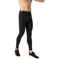 thumbnail image 4 of Active Men's Full Length Compression Leggings with Wide Waistband and Moisture-Wicking Stretch Fabric - Medium, Black, 4 of 6