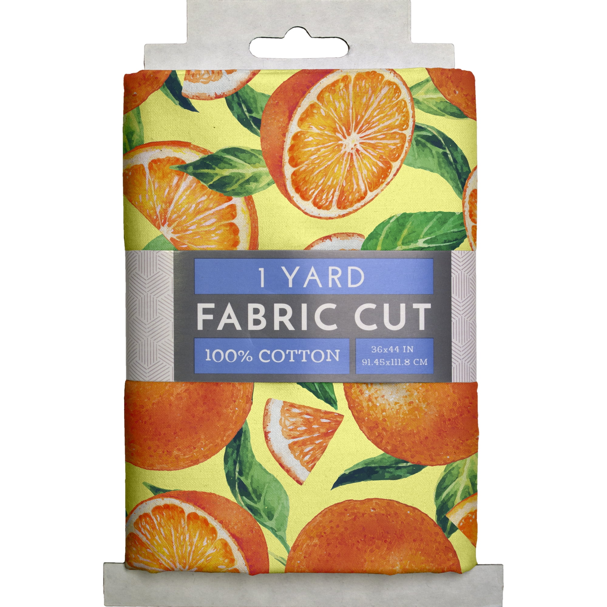 1 Yard 100% Cotton Orange Slices, Yellow, 44" Wide for Quilting & Sewing by David Textiles