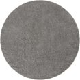 thumbnail image 1 of Unique Loom Solid Shag Modern Plush Area Rug 10' 2 x 10' 2 Round Cloud Gray, 1 of 2