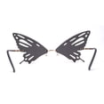 thumbnail image 2 of Rimless Butterfly Wing Unique Party Shade Sunglasses Gold Black, 2 of 4