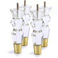 thumbnail image 2 of 6.9Inch Acrylic Furniture Legs Replacement Sofa Feet Cabinet Modern Clear Decor DIY Legs Bed Feet Tapered Style Set of 4, 2 of 5