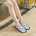 thumbnail image 6 of KLL Dinosaur Slippers for Women Men House Slip on Indoor Outdoor Bedroom Furry Fleece Lined Ladies Comfy Anti-Skid Rubber Hard Sole-Large, 6 of 8