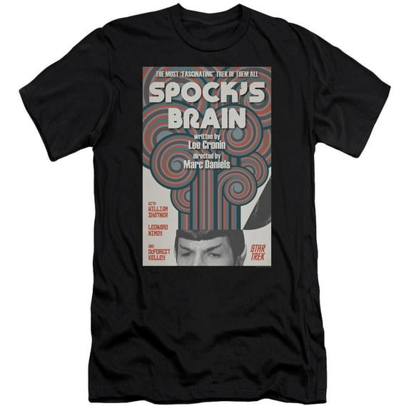 Star Trek Tos Episode 56 Premium Canvas Adult Slim Fit 30/1 T-Shirt Black