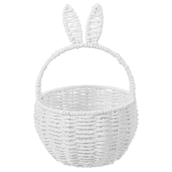 FONDOTIN Fruits Basket Candy Eggs Basket White 1Pack Easter Storage Option