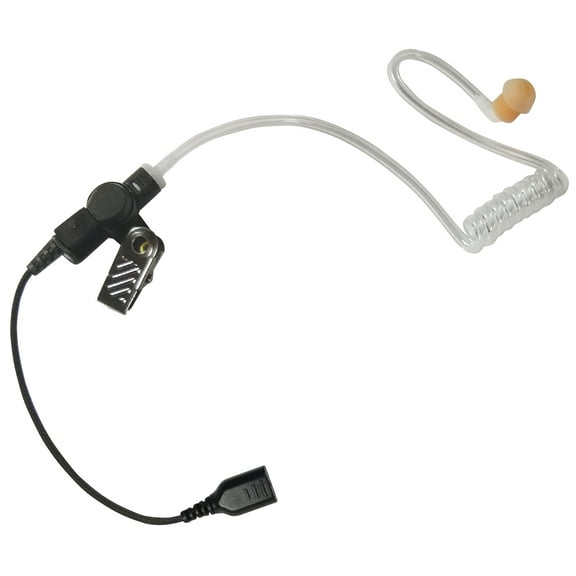 Pryme SNP-at Clear Tube Earpiece w/BRADED Fiber and 2-pin SNAP Connector