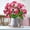 Pink, variant on Msgweeeg Faux Flowers for Outdoor Planters Artificial Flower Bridal Bouquets-home Decoration Ornaments-artificial Flowers-wedding Flowers for Living Room and Dining Table