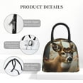 thumbnail image 3 of Lafuoo American Wildlife Deer Forest Pattern Large Portable Insulated Lunch Bag, Waterproof Zipper Insulated Lunch Bag for Men and Women-One Size, 3 of 7