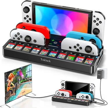Tokluck Switch TV Dock with Joycon Charger, 4K HDMI Adapter, Charging Stand, for Nintendo Switch