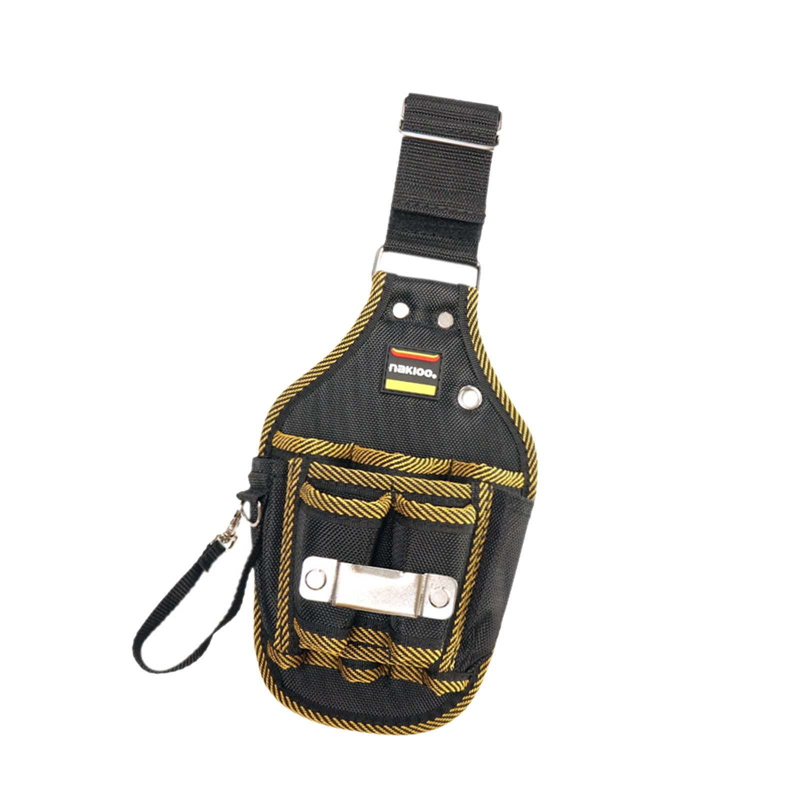 figatia Tool Belt Electrician Pouch Oxford Cloth Multifunction Waterproof Hardware Bag Open Tool Pouch for Roofer Plumbers Carpenters