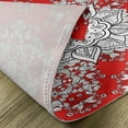 thumbnail image 5 of Ambesonne Mandala Place Mats Set of 4, Psychedelic Floral Form, Standard Size, Scarlet White Black, 5 of 6