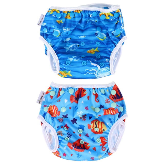 2 piezas de pañales de natación para bebé, pantalones de entrenamiento de natación, ropa interior de natación lavable