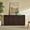 Walnut, variant on 64" Fluted Sideboard Buffet Cabinet with Storage, Modern Credenza Cabinet with Arched Doors, Wood Accent Storage Cabinet for Dining Room Living Room Entryway, Black