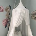 thumbnail image 1 of Toldos de cama para niños, mosquitera para bebés, sala de lectura para la decoración del dormitorio de los niños (muselina, 60 * 240 cm, blanco) JFHHH pequeña, 1 of 5