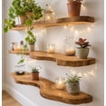 thumbnail image 3 of Wall Shelf, Floating Bookshelf with Lip, Handmade Using Premium Wood, Wall Mounted Storage Shelf for Living Room & Nursery, 3 of 6