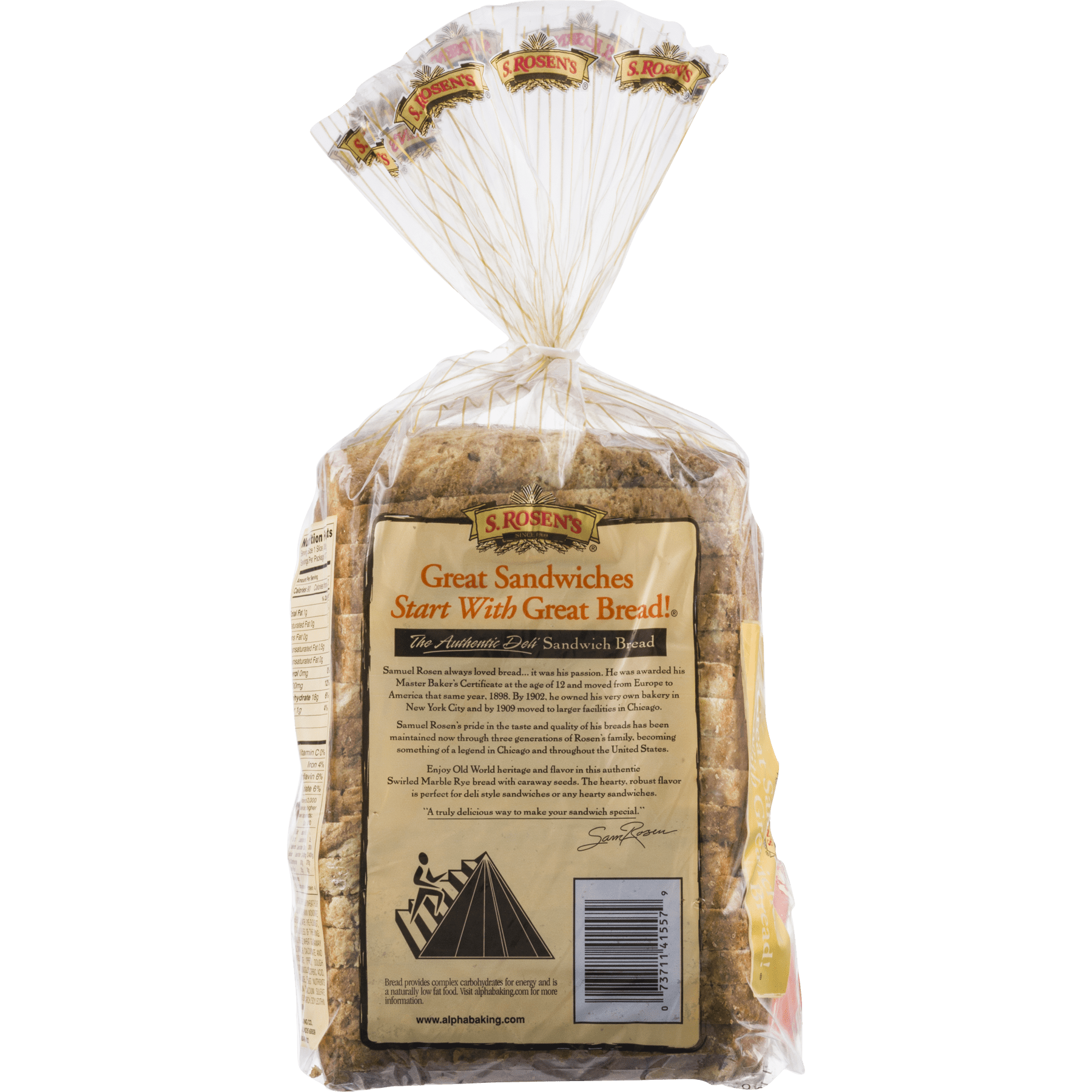 S. Rosen's Swirled Marble Rye Bread, Fresh 24 oz.
