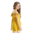 thumbnail image 5 of Girls Summer Dress Toddler Ruffle Sleeve Dresses Kids Swing Casual Beach Boho Sundress with Pockets For 18 Months 1T 2T 3T 4T 5T 6T 7T Gibobby,7-8 Years,Yellow, 5 of 9