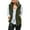 Olive Green, variant on Virmaxy Womens Winter Sherpa Fleece Vest Solid Color Faux Shearling Shaggy Coat Sleeveless Full Zip up Lapel Neck Plush Jacket Warm Winter Coat Outerwear Black S