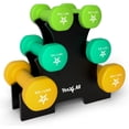 thumbnail image 2 of Yes4All Neoprene Dumbbell Set, Pair of 3, 5, 8 Pound Hand Weights with Rack, 2 of 7
