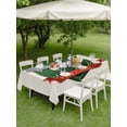 thumbnail image 4 of Outdoor Tablecloth with Umbrella Hole for Patio/Picnic/Party/Camping, Golf Waterproof Table Cloth Rectangle Table Cover Washable, Modern Red Green Sports Artwork on Linen (60"x 84"), 4 of 8