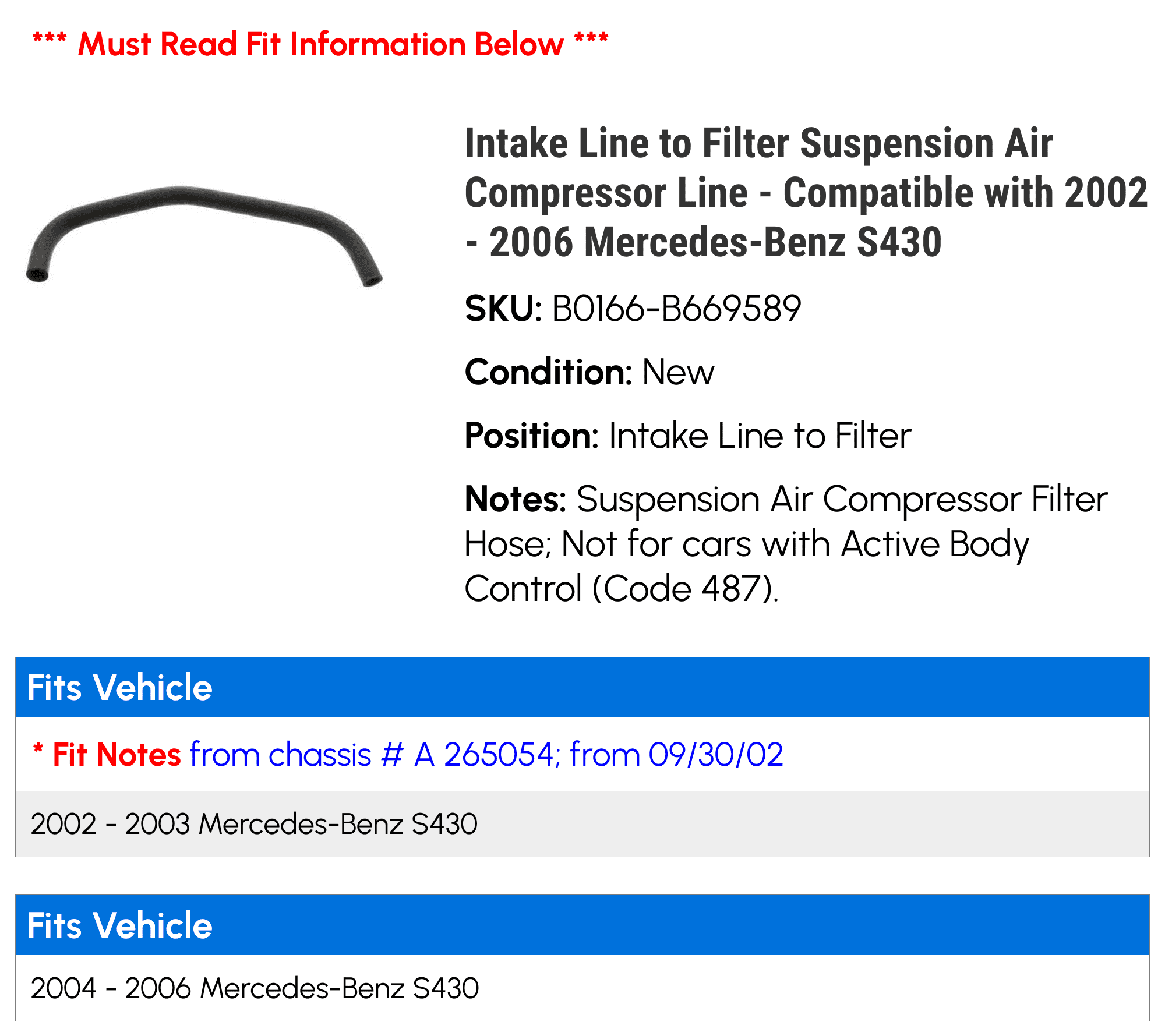 Blue Dual Air Intake Kit For 1999-2005 Mercedes Benz S430 4