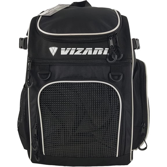 Vizari 'Cambria' Soccer Backpack | Versatile Multiple Sports Bag for Ultimate Convenience | For Youth and Adults - Black/White