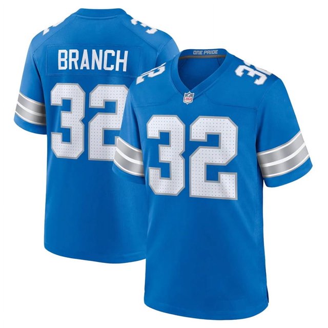Maillot des Lions de Detroit 32 Bleu Nouveau Nom du Joueur Collection Étoilée Commémorative Classique Édition Brodée