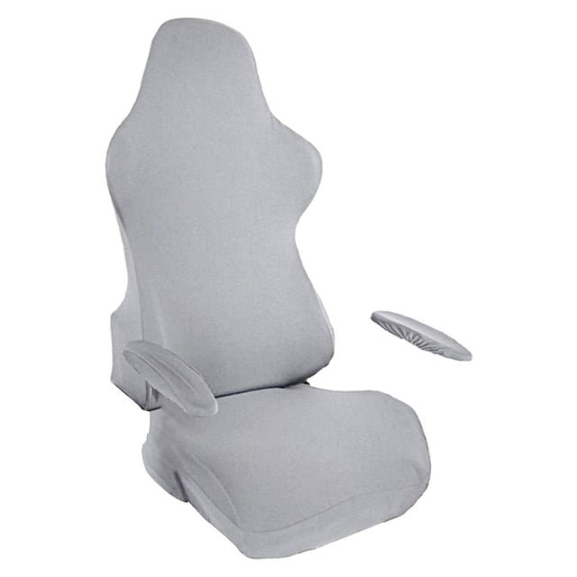 Housse de Chaise de Jeu Extensible Universelle Douce pour Chaise de Jeu Inclinable de Course Gris Clair