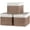 Brown, variant on Bidtakay Large Fabric Baskets with Handles 3-Pack Collapsible Storage Basket for Shelves 15 X 11 X 9.5 inches Canvas Bins for Closet Organization (Ivory)
