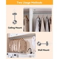 Ceiling Mounted Closet Rods for Hanging Clothes, 17-84in, Silver ...