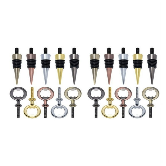 20 Pcs Metal Opener & Wine Stopper Blank Stainless Steel Flat Opener Inserts Kit Beer Opener Hardware