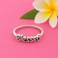 thumbnail image 4 of Mooneye Blessed Initial 925 Sterling Silver Platinum Plated Women Graduation Gifts Ring Jewelry, 4 of 7