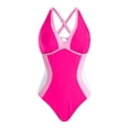 thumbnail image 7 of Duqingm One Piece Bathing Suit Women Sexy Halter One Piece Swimsuits Ruffle Tummy Control Bathing Suit Pink,2XL, 7 of 7