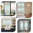 thumbnail image 7 of Summer Coastal Window Privacy Film, Watercolor Corals Shells Starfish Green Plaid Static Cling UV Sun Blocking Heat Control Window Tint Day and Night, Non-Adhesive One Way Privacy Cover 17.7''x39.3'', 7 of 7