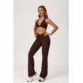 thumbnail image 3 of PISONIC Women Two Piece Workout Sets Cross Back Sports Bras Matching High Waist Flared Leggings Gym Yoga Outfits, 3 of 8