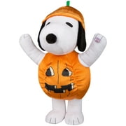 Gemmy Small Side Stepper Snoopy as Pumpkin Peanuts, white