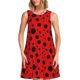 thumbnail image 1 of Easygdp Ladybug Pattern para Vestido Transpirable de Mujer, Vestido Suelto de Manga Corta con Pliegues y Bolsillos para el Verano, 1 of 7