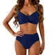 thumbnail image 2 of Conjuntos de bikini para mujer, moda de primavera para mujer, traje de baño conservador de color sólido, estilo falda con abertura, traje de baño de dos piezas para mujer, traje de baño de 2 piezas pa, 2 of 9
