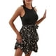 thumbnail image 3 of VISgogo Vestido Casual de Verano para Mujer, Patchwork Floral Patrón Torta Ruffle Hem Tie-Up Cintura Alta Prenda de una Sola Pieza VISgogo moda, 3 of 9