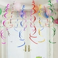 thumbnail image 4 of Grofry 6Pcs Spiral Pendant Party Streamers，Hanging Plastic Streamer，Spiral Pendant Twin Tail Party Ceiling Foil Swirl Decorations, 4 of 8