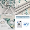 thumbnail image 2 of Teal Green Eucalyptus Blackout Curtains for Bedroom, Farmhouse Weeping Leaves Linen Thermal Insulated Kitchen Drapes with Grommets, Light Blocking Window Treatment, 2 Panels 27.5" x 39", 2 of 7